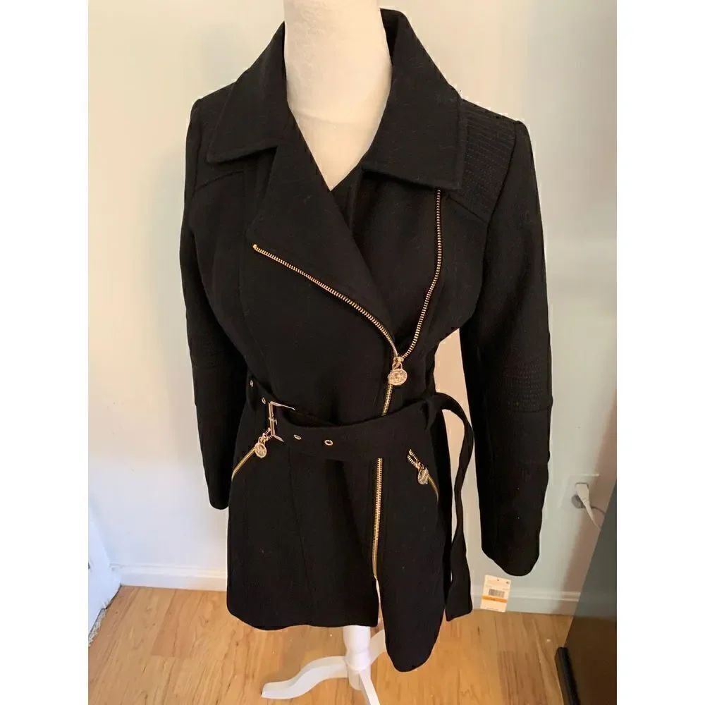 Coat michael kors peacoat black size small p